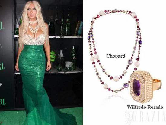 Kim Kardashian示範主題派對珠寶