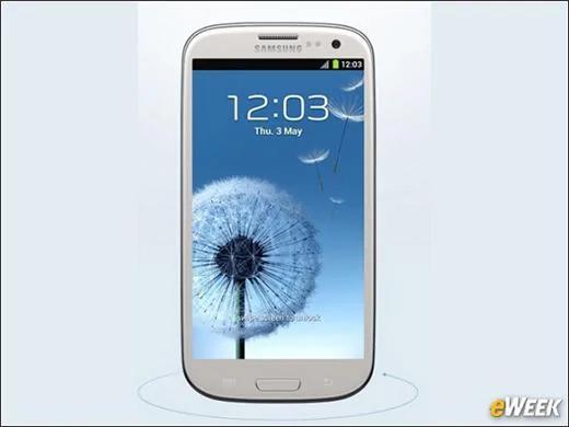 三星智慧手机Galaxy S III。(图:eWeek)