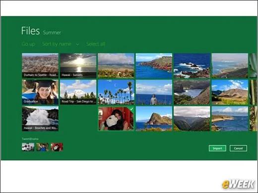 Windows 8 介面。(图:eWeek)