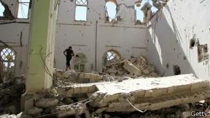 叙利亚清真寺废墟