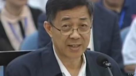 薄熙来于庭审期间发言（中国中央电视台截屏24/8/2013）
