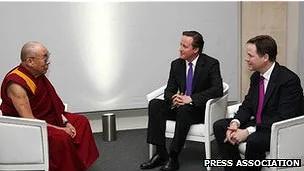 英国首相卡梅伦和副首相克莱格会见达赖喇嘛