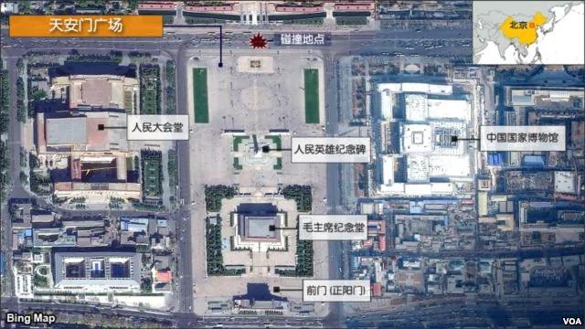 爆炸事件发生地-天安门广场略图