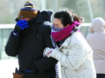 中国多个地区遭遇寒流袭击