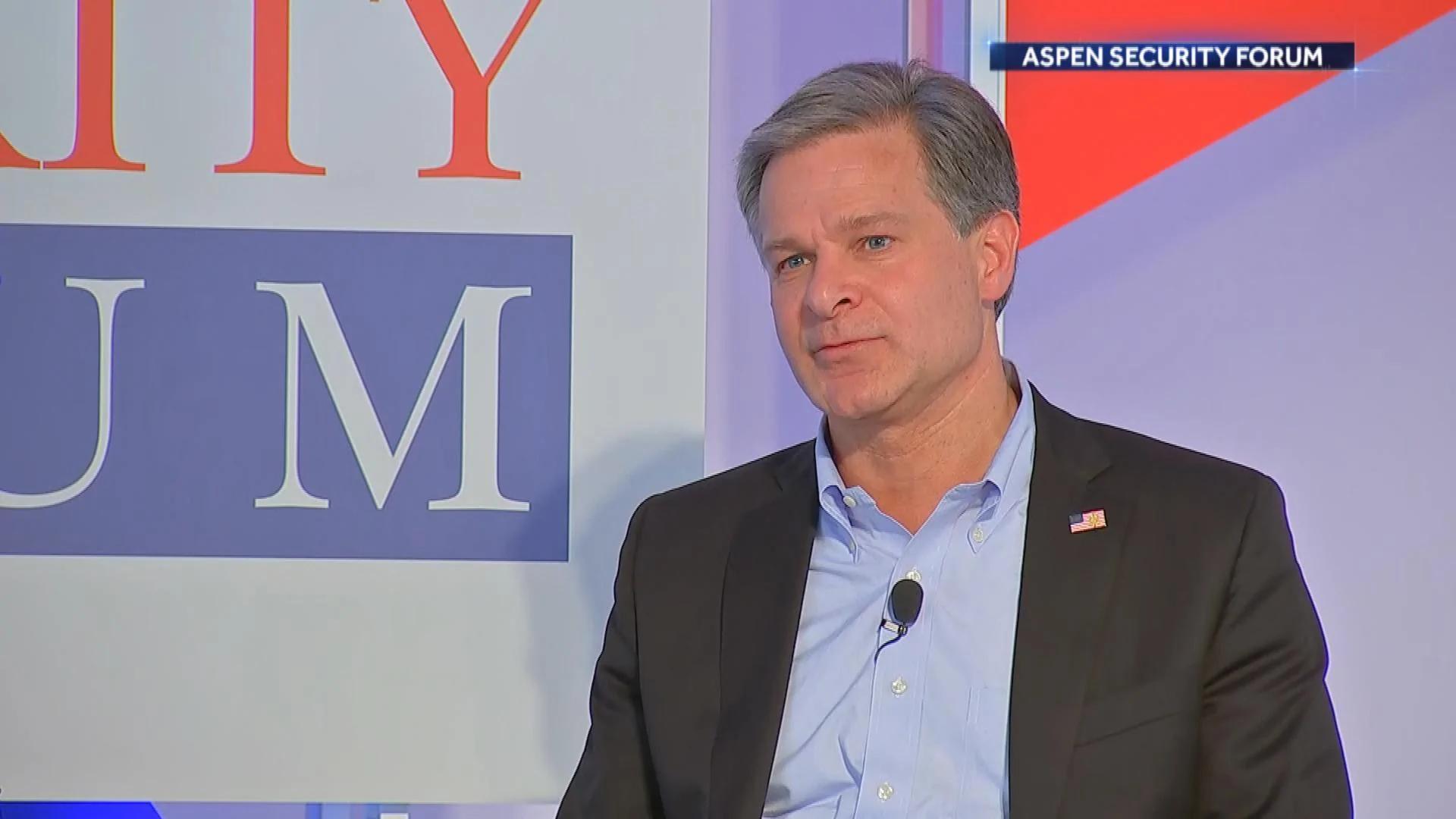Image result for （Christopher Wray Aspen Security Forum）
