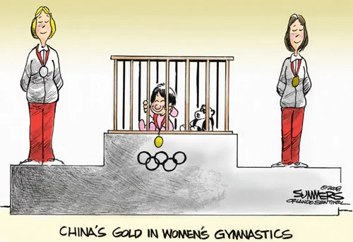 北京奧運中外諷刺漫畫
