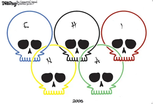 北京奧運中外諷刺漫畫