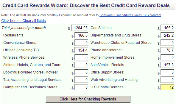 Credit Cards Rewards Wizard