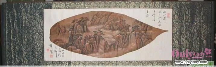 中国首创世界一绝:树叶上作画的美术-OnlyLady图片