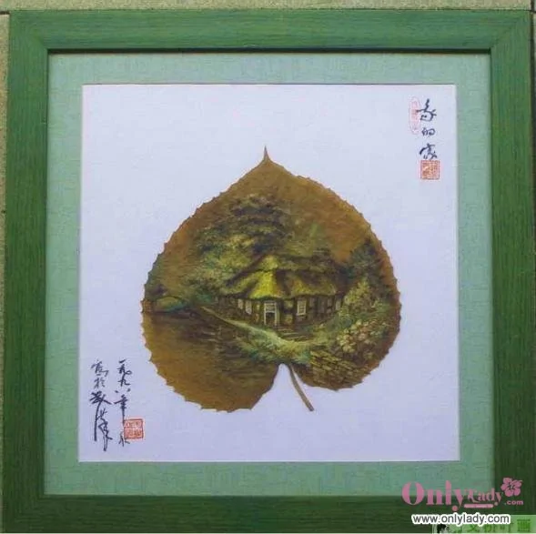 中國首創世界一絕:樹葉上作畫的美術-OnlyLady圖片