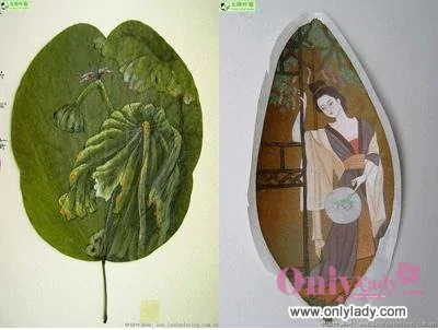 中國首創世界一絕:樹葉上作畫的美術-OnlyLady圖片