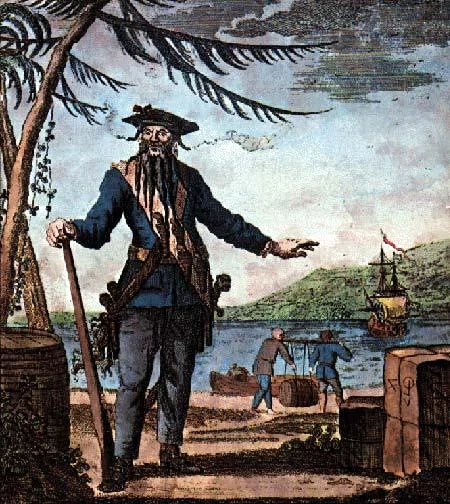 十大最著名海盗：黑胡子海盗曾试图建立政权