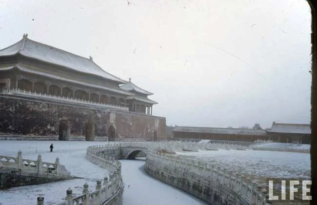 美媒拍的高清照 1946年北京美麗雪景