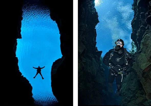 英摄影师拍摄两大板块分界线海底断层美景 组图