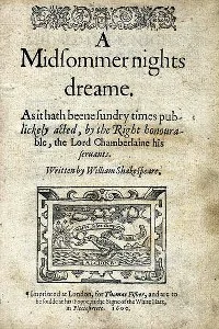 莎士比亚的知名喜剧“仲夏夜之梦”