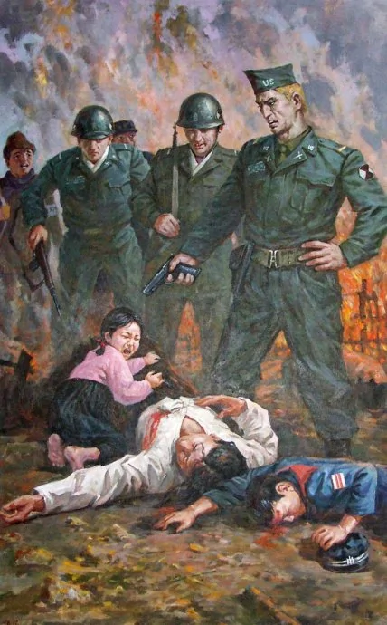 一派謊言的朝鮮政治宣傳畫