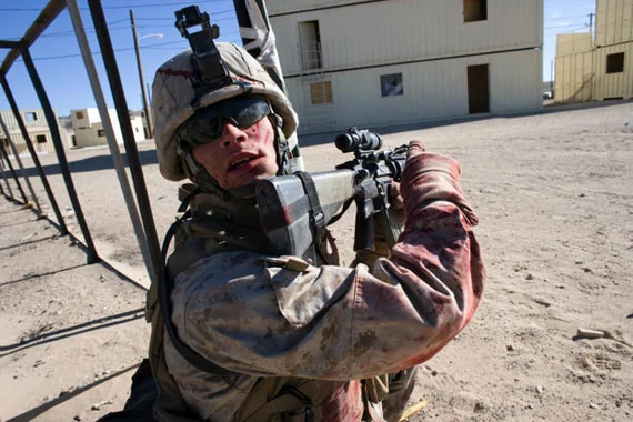 圖文：美軍士兵正在參與反恐作戰演練