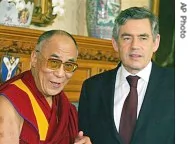 布朗首相會晤達賴喇嘛