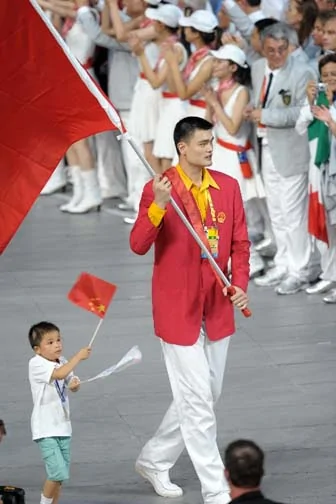 奥运开幕式旗子倒了 2