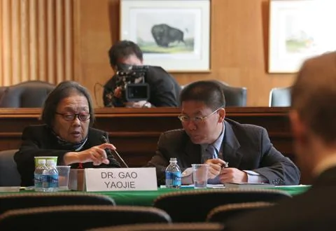 中國著名愛滋病維權人士高耀潔在美國國會作證