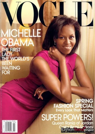Michelle Obama作為美國歷史上第二位登上《VOGUE》雜誌封面的第一夫人