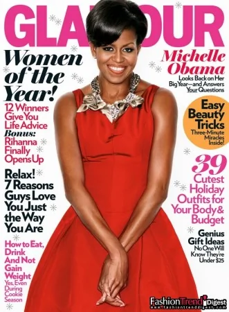 Michelle Obama连续第二次成为《GLAMOUR》杂志评选的年度最佳着装女性