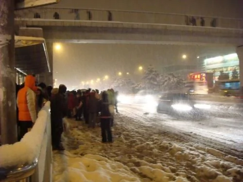 北京，凍死人的天氣，擠死人的公共交通