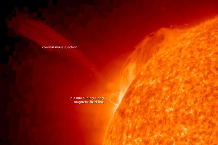 科技時代_美拍到太陽噴發 噴射物時速達161萬公里(圖)