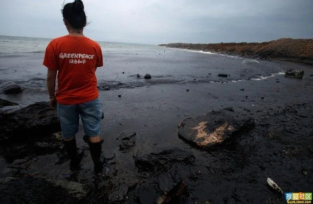 非官方: 大连原油泄漏照——不亚于墨西哥湾