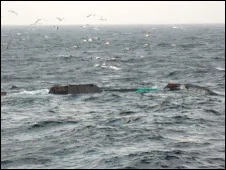 韩官员讯问撞船事件中获救中国渔民