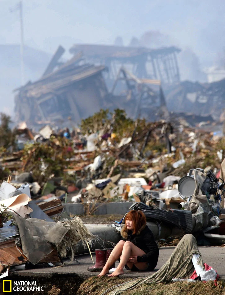 日本海啸20张最难忘照片：船舶冲上废墟