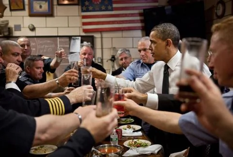 2011年5月5日奧巴馬總統在紐約慶祝拉登被擊斃