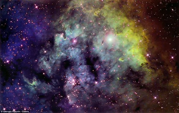 仙王座星雲里閃爍的CED 214發射星雲