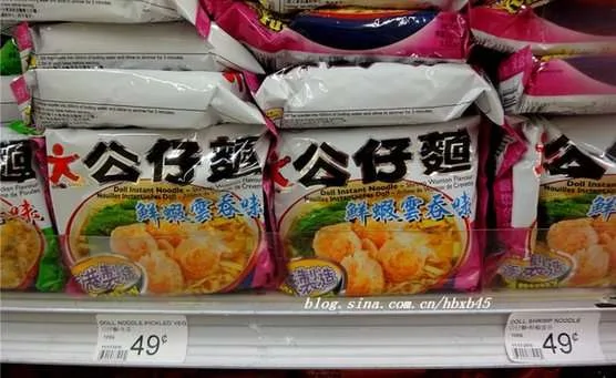 实拍美国超市的中国方便面