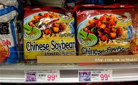 實拍美國超市的中國方便麵