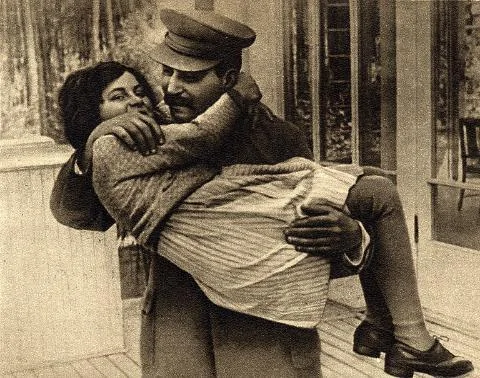 斯大林和他的女兒(資料照片)
