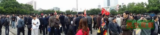 广东一千多名退休军人烈士陵园集会请愿(组图）