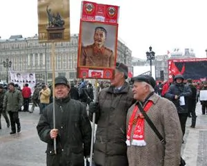 2011年12月18日俄羅斯共產黨反政府集會上斯大林支持者