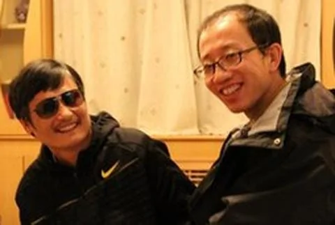 陳光誠與胡佳日前在北京某地會面