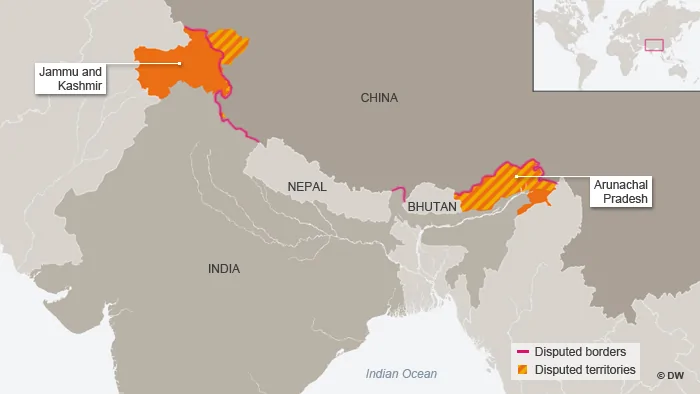 Karte von den umstrittenen Grenzen und Grenzgebieten
Arunachal Pradesh und Jammu und Kaschmir
Datei: 2012_08_14_arunachalpradeshkashmirjammu.psd