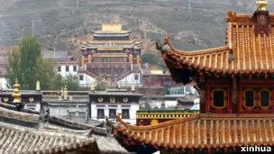 最新的自焚事件發生在青海安多藏區隆務寺外