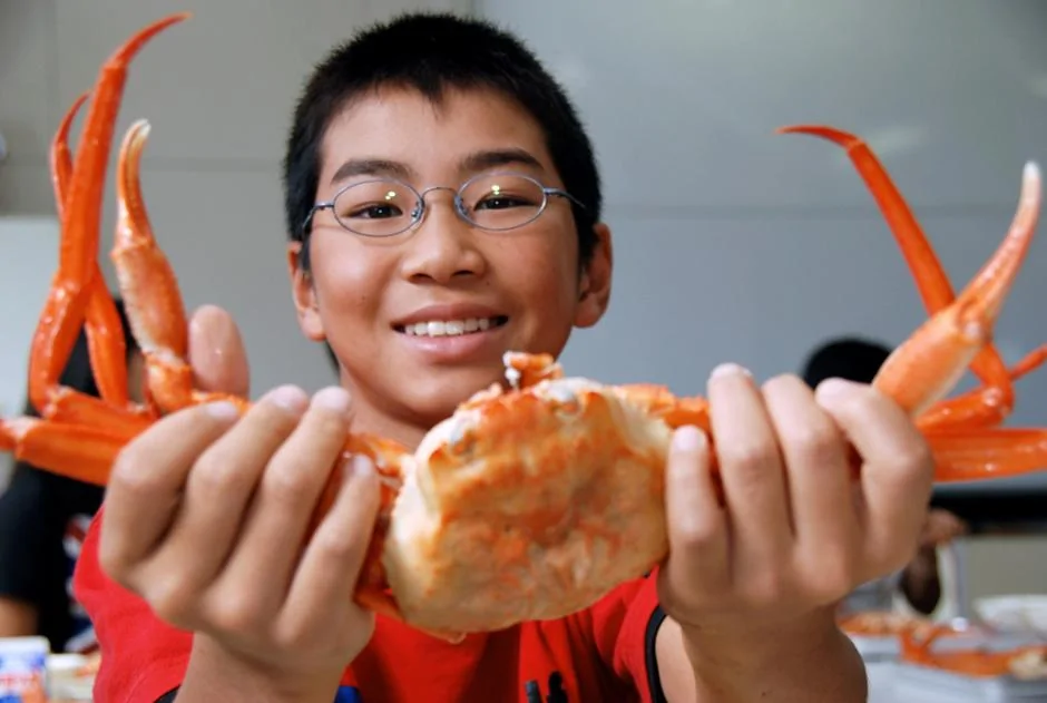 各國學校午餐面面觀 日本學生吃螃蟹中國孩子吞米飯(高清圖)