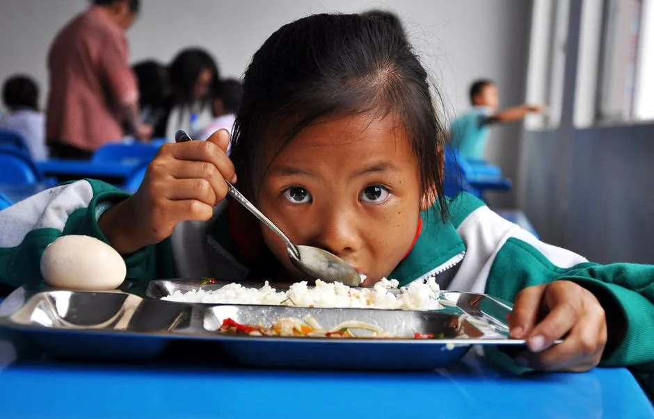 各國學校午餐面面觀 日本學生吃螃蟹中國孩子吞米飯(高清圖)