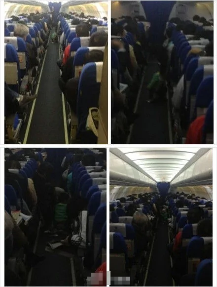 网友微博曝儿童当众在飞机客舱走道上大便引热议(图)