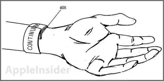 苹果iWatch智能手表专利曝光：手环式触屏可弯曲(组图)