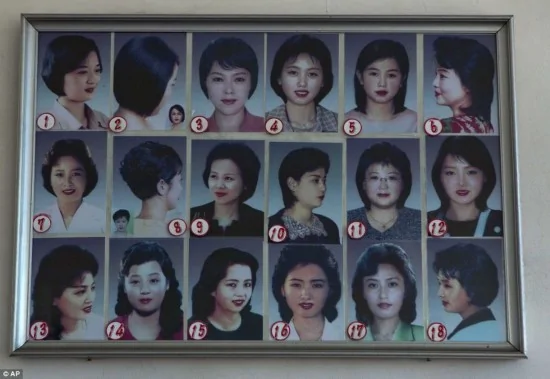 朝鲜官方推荐18种女性发型或为对抗西方影响(组图)