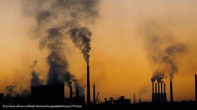 Clouds of pollution rising from the S.O.E iron and steel factory in Baotou, Inner Mongolia, China.