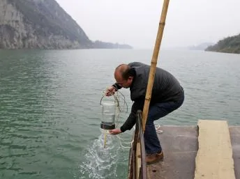 2012年初廣西柳州龍江水中鎘含量嚴重超標。圖片攝於2012年1月30日