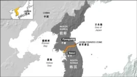 朝鲜半岛非军事区地理位置图