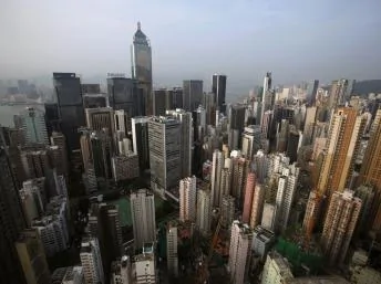 香港建築樓群俯瞰。圖片攝於2012年8月29